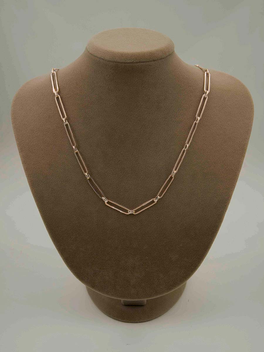 Sleek Silver Bar Chain Necklace