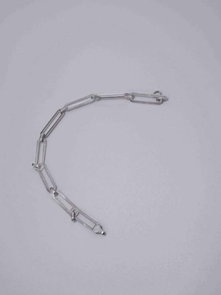 Silver Bar Chain Bracelet